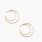 J.Crew Demi-fine 14k gold-plated double hoop earrings