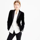 J.Crew Petite Campbell blazer in velvet with peak lapel