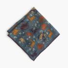 J.Crew Drake's&reg; wool-silk pocket square in predator and prey print