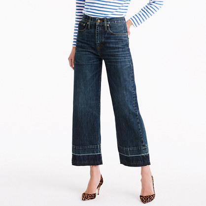 J.Crew Point Sur culotte jean in Blue Poppy wash