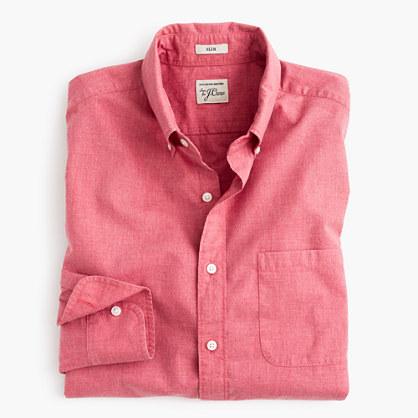 J.Crew Slim Secret Wash shirt in heather poplin