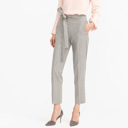 J.Crew Tie-front pant in lightweight bi-stretch wool