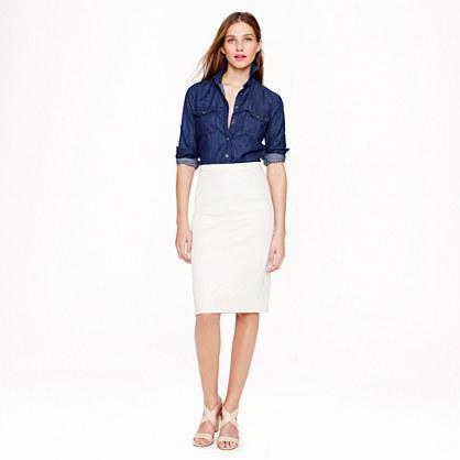J.Crew Pencil skirt in stretch cotton