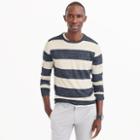 J.Crew Cotton-linen crewneck sweater in wide stripe