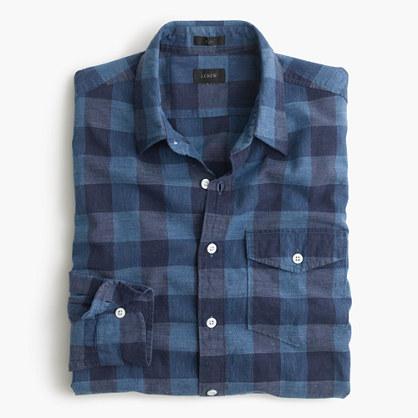 J.Crew Slim heathered slub cotton shirt in buffalo check