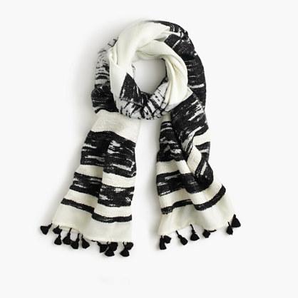 J.Crew Textured striped scarf