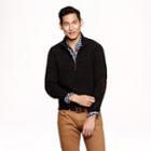 J.Crew Tall rustic merino elbow-patch half-zip sweater