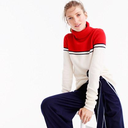 J.Crew J.Crew for NET-A-PORTER® colorblock striped turtleneck with rib trim