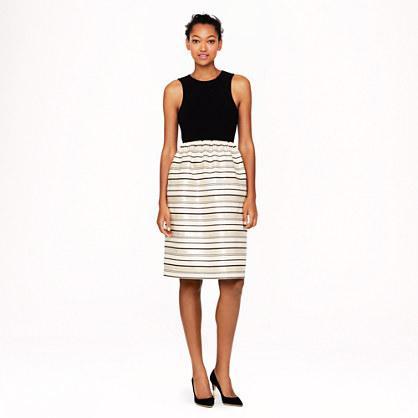 J.Crew Gold-stripe dress