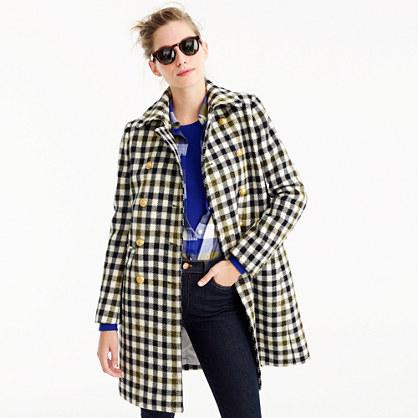 J.Crew Double-breasted coat in oxford check