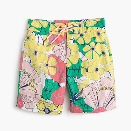 J.Crew Boys' board short in punchy hibiscus