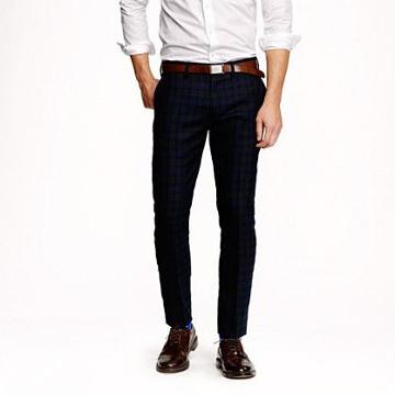 J.Crew Bowery slim in Black Watch wool