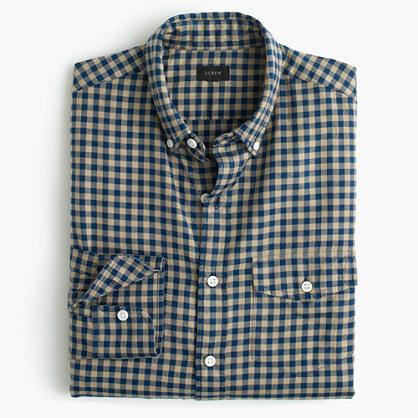 J.Crew Slim brushed twill shirt in mini buffalo check