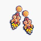 J.Crew Embroidered crystal earrings