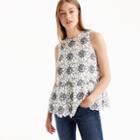 J.Crew Embroidered floral top