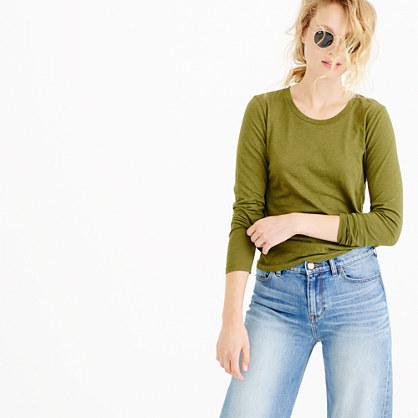 J.Crew Petite vintage cotton long-sleeve T-shirt