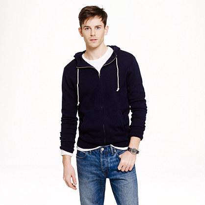 J.Crew Cotton-cashmere zip hoodie