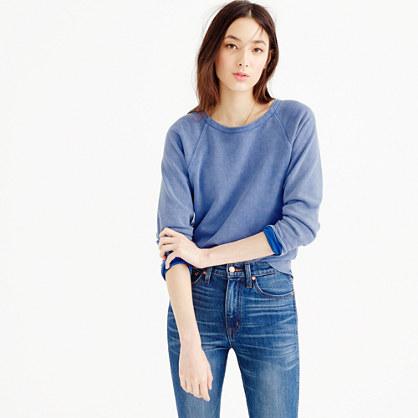 J.Crew Raglan indigo sweatshirt