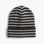 J.Crew Striped beanie hat