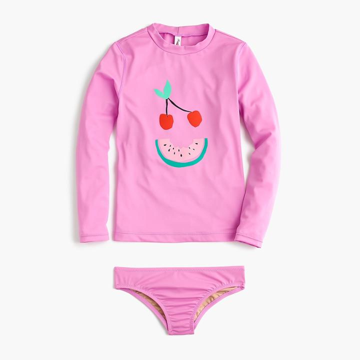 J.Crew Girls' fruit face rash guard set