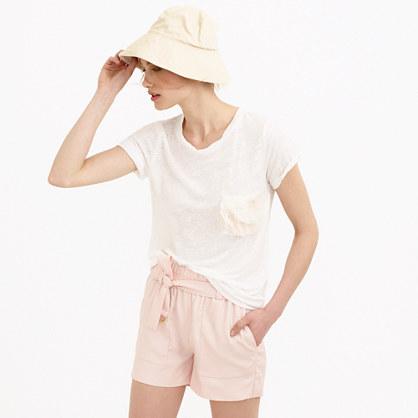 J.Crew Ryan Roche&trade; for J.Crew fringe pocket T-shirt