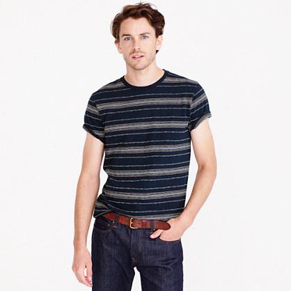 J.Crew Slub cotton T-shirt in blue multistripe
