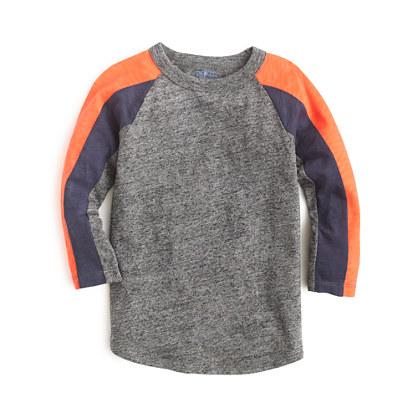 J.Crew Boys' racing baseball three-quarter sleeve T-shirt
