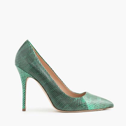 J.Crew Collection Roxie snakeskin pumps