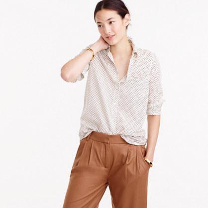 J.Crew Tall lightweight boy shirt in small polka dot