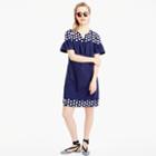 J.Crew Bell-sleeve dress with fringe dot