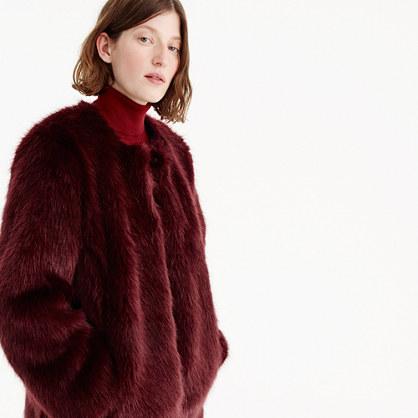 J.Crew Collection faux fur coat
