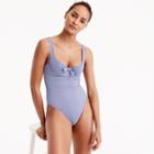 J.Crew Underwire scoopback one-piece swimsuit in tiny gingham