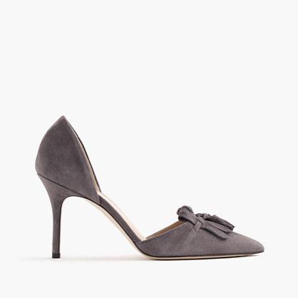 J.Crew Elsie suede d'Orsay pumps with fringe