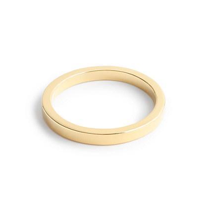 J.Crew 14k gold 2mm flat band