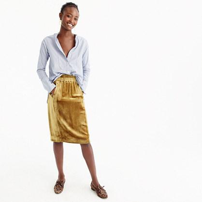 J.Crew Velvet pull-on skirt