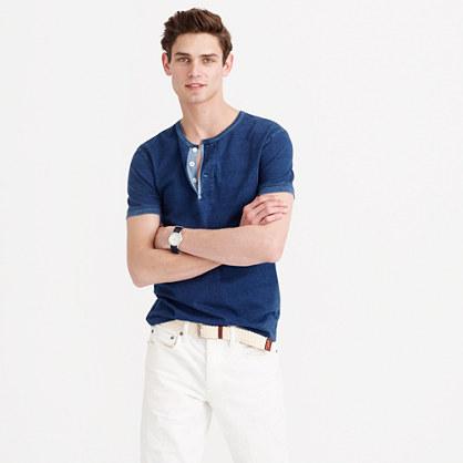 J.Crew Wallace & Barnes short-sleeve indigo henley
