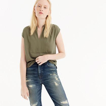 J.Crew Drapey cap-sleeve top