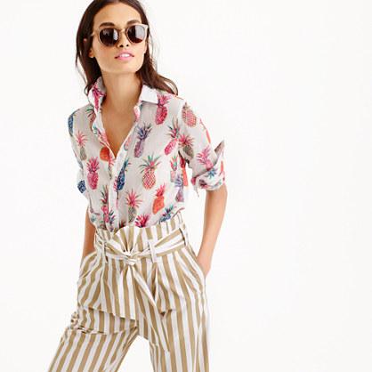 J.Crew Tall popover in Ratti&reg; painted pineapple