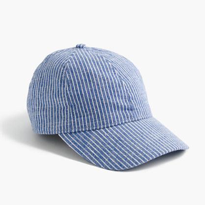 J.Crew Striped cotton baseball cap