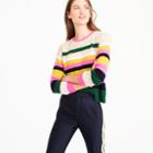 J.Crew Pop-stripe Italian cashmere sweater