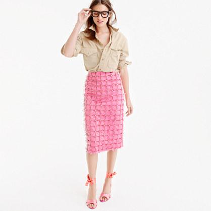 J.Crew Collection embellished satin skirt