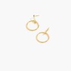 J.Crew Demi-fine 14k gold-plated drop hoop earrings