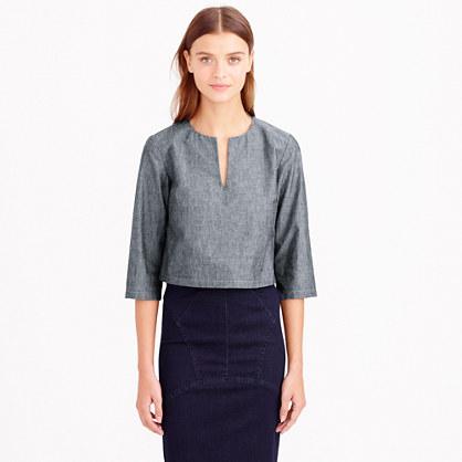 J.Crew Apiece Apart&trade; victory cropped tunic top