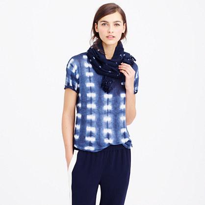 J.Crew Linen T-shirt in faded adire