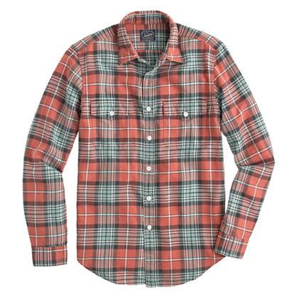 J.Crew Herringbone flannel shirt in lighthouse red plaid