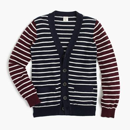 J.Crew Boys' cotton-cashmere mash-up cardigan sweater