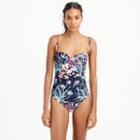 J.Crew Underwire bandeau one-piece swimsuit in Ratti&reg; Under the Sea print