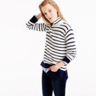 J.Crew Ribbed relaxed wool turtleneck sweater in stripe