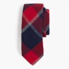 J.Crew The Hill-side&reg; brushed flannel point tie in wide check