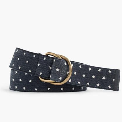 J.Crew Boys' belt in star print